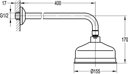 Верхний душ Swedbe Terracotta 2558 Терракота 