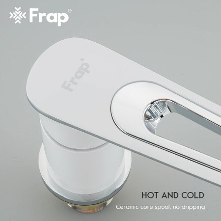 Смеситель на борт ванны Frap H49 F1149 Белый Хром 