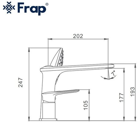 Смеситель на борт ванны Frap H49 F1149 Белый Хром 