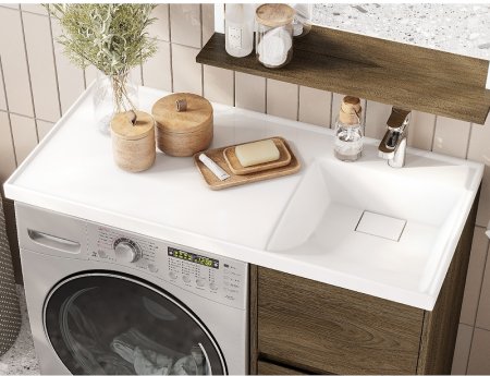 Тумба под раковину Aquaton Лондри 105 1A267001LHDY0 Дуб Кантри без фасада 