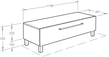 Тумба Aquaton Мадрид 120 М 1A168803MA010 Белая 