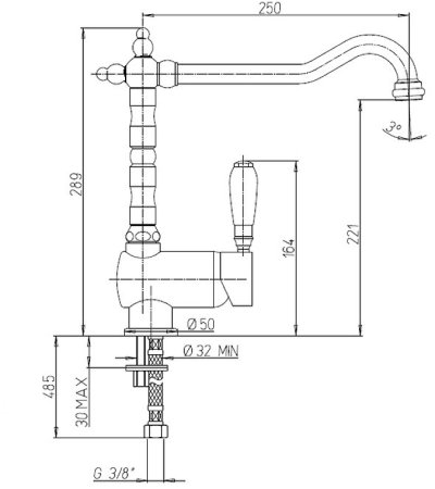 Смеситель для кухни Paini Cox 78F35881ANTKM Старая бронза 