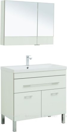 Комплект мебели для ванной Aquanet Верона 90 белый (напольный 1 ящик 2 дверцы) 