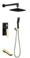 Душевая система Boheme Venturo 384-B-2 чёрный / золото