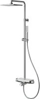 Душевая система Teska Mira DK3601C с термостатом Хром Белое стекло