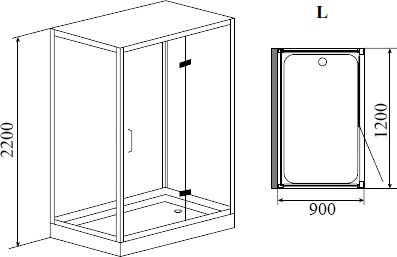 Душевая кабина Timo Puro Н-511 L 