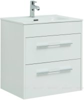 Тумба с раковиной Aquanet Августа 60 белый (ручка хром)