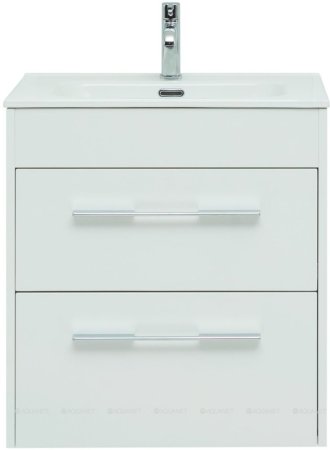 Тумба с раковиной Aquanet Августа 60 белый (ручка хром) 