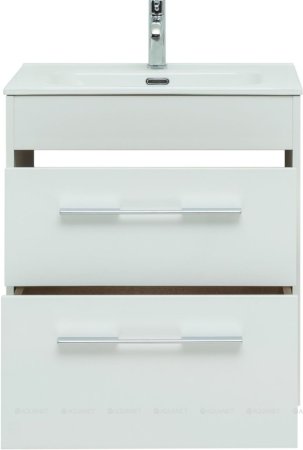 Тумба с раковиной Aquanet Августа 60 белый (ручка хром) 