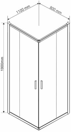 Душевой уголок Vincea Garda 110х80 VSS-1G8011CH профиль Хром стекло шиншилла 
