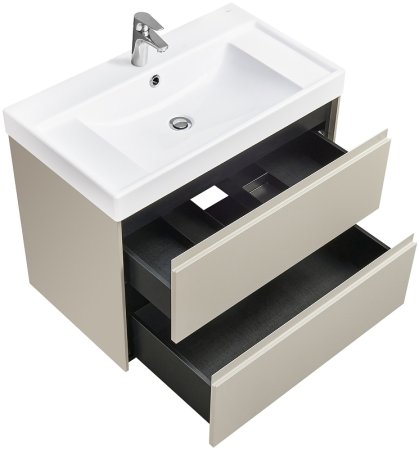 Тумба под раковину Roca Ona 80 A857630510 подвесная Бежево-серый матовый 