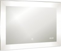 Зеркало Azario Норма-6 80 ФР-00001044 с подсветкой с сенсорным выключателем, подогревом, часами, радио, bluetooth и термометром