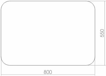 Зеркало Azario Шампань 80 ФР-00000952 с подсветкой с сенсорным выключателем с датчиком движения 