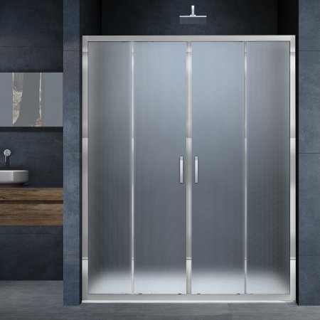 Душевая дверь Vincea Alpha 160 VDS-3AL2160MT профиль Хром стекло текстурное 