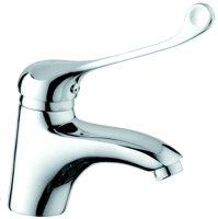 Смеситель для раковины с хирургической ручкой D-Lin D110427, хром