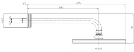 Верхний душ Bossini Liberty H27740G.022 Античная бронза 