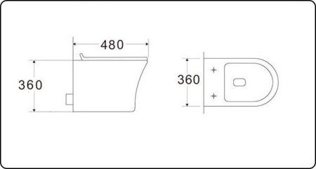 Унитаз подвесной CeramaLux 2617E 