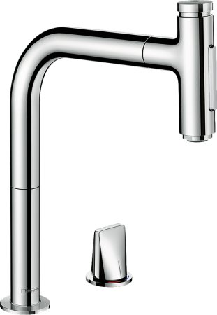 Смеситель Hansgrohe Metris Select M71 73819000 для кухонной мойки, хром 