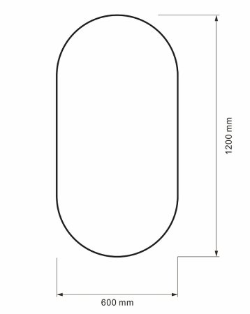 Зеркало Abber Immer Offen 60 AG6401B Черное 