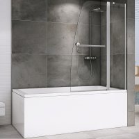 Шторка на ванну Abber Ewiges Wasser 100х140 AG50100 профиль Хром стекло прозрачное