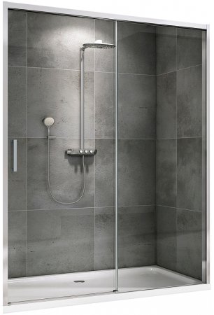 Душевая дверь Abber Komfort 150 AG93150 профиль Хром стекло прозрачное 