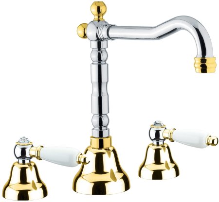 Смеситель для раковины Fiore COLONIALE SKY (SWAROVSKI®) 03CO0637, хром/золото 