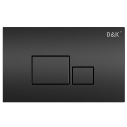 Кнопка смыва D&K Quadro DB1519025 универсальная, черная 