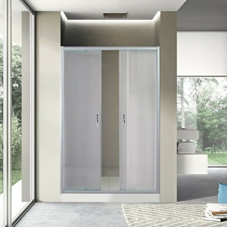 Душевая дверь в нишу River Dreike 120 МТ 10000001378 профиль Матовый хром стекло матовое 