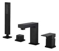 Смеситель ABBER Daheim AF8213B на борт ванны, черный матовый Смеситель ABBER Daheim AF8213B на борт ванны, черный матовый