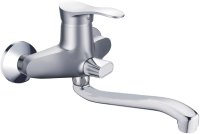 Смеситель однорычажный для ванны длинный излив HAIBA HB2201-1 матовый