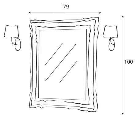 Зеркало Cezares Firenze noce 