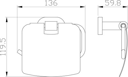 Держатель для туалетной бумаги с крышкой WONZON & WOGHAND, Глянцевое золото (WW-8426-LG) 