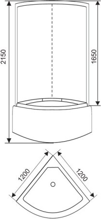 Душевая кабина Arcus AS-114G тонированное стекло 