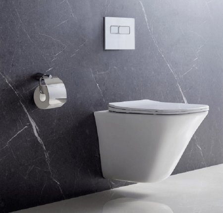 Унитаз BelBagno Marmi BB052CHR подвесной без сиденья 