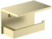 Держатель для туалетной бумаги с полочкой TIMO Petruma 15243/17, матовое золото