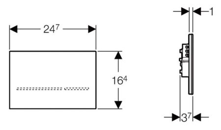 Кнопка смыва Geberit Sigma 80 116.090.SM.1 с блоком питания 