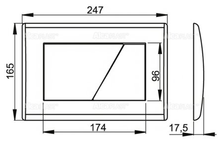 Кнопка смыва AlcaPlast ALCA M171 хром глянцевый 