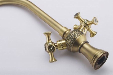 Смеситель Zorg Antic A 6003K-BR для кухонной мойки 