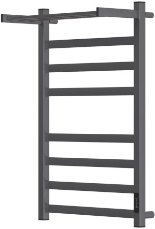 Полотенцесушитель электрический Point Меркурий PN83858PGR П7 500x800 с полкой, диммер справа, графит премиум 