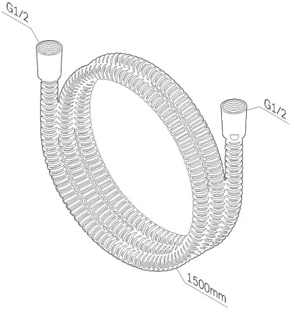 Душевой шланг AM.PM 150 F0415300 Хром 
