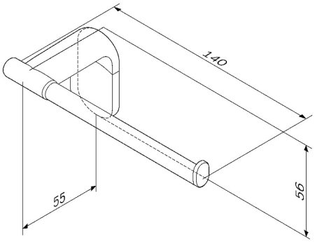 Держатель туалетной бумаги AM.PM X-Joy A8434122 Черный матовый 