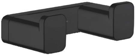 Крючок для ванной комнаты двойной Rose RG1821H, черный 