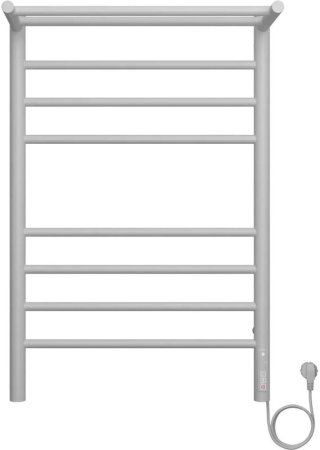 Полотенцесушитель электрический с полкой Terminus Аврора П8 50х80 КС 903, белый матовый 