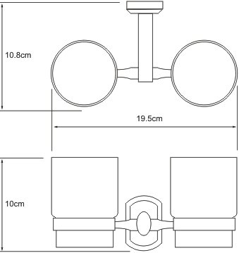 Стакан WasserKRAFT Oder K-3028D двойной 