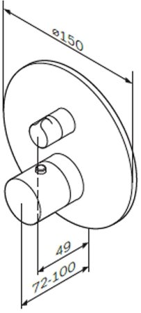 Смеситель для душа AM.PM Like F8085500 с термостатом Хром 