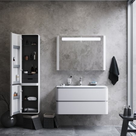 Зеркальный шкаф AM.PM Sensation 100 M30MCX1001WG с подсветкой Белый глянцевый 