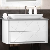 Тумба под раковину Opadiris Луиджи 90 00-00005939 подвесная Белая матовая