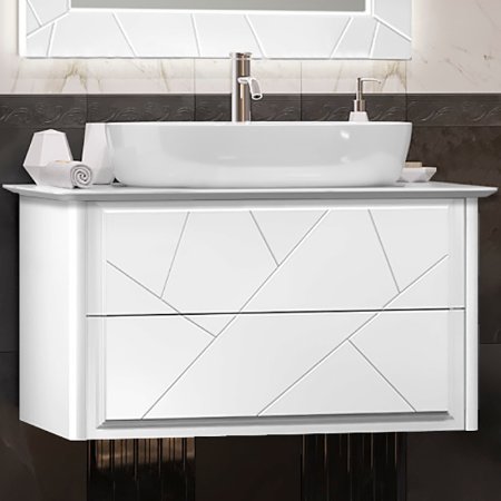 Тумба под раковину Opadiris Луиджи 90 00-00005939 подвесная Белая матовая 