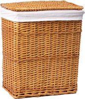 Корзина для белья WasserKRAFT Ammer WB-370-M светло-коричневая, средняя
