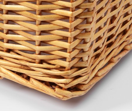 Корзина для белья WasserKRAFT Ammer WB-370-M светло-коричневая, средняя 